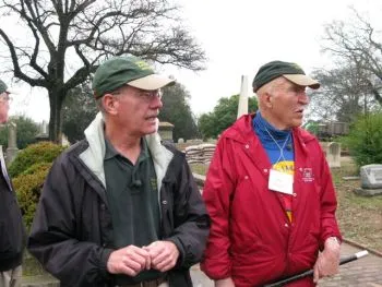 Charlie Crawford and Ed Bearss at Oakland Cemetery