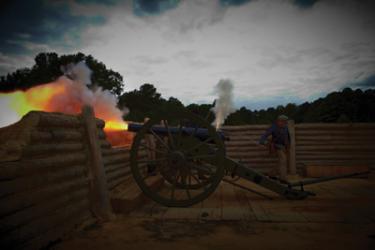 Civil War Soldier in Battle