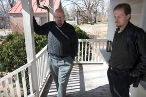 Robert Hicks and Eric Jacobson at the Carter House
