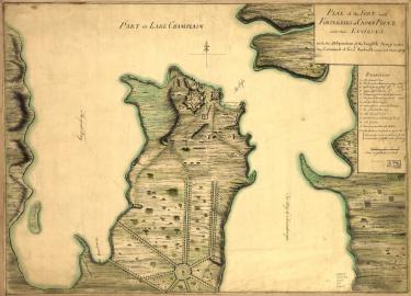 A 18th century map of Crown Point and the surrounding area