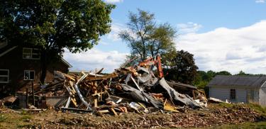 Reaver Tract House Demolition at Gettysburg